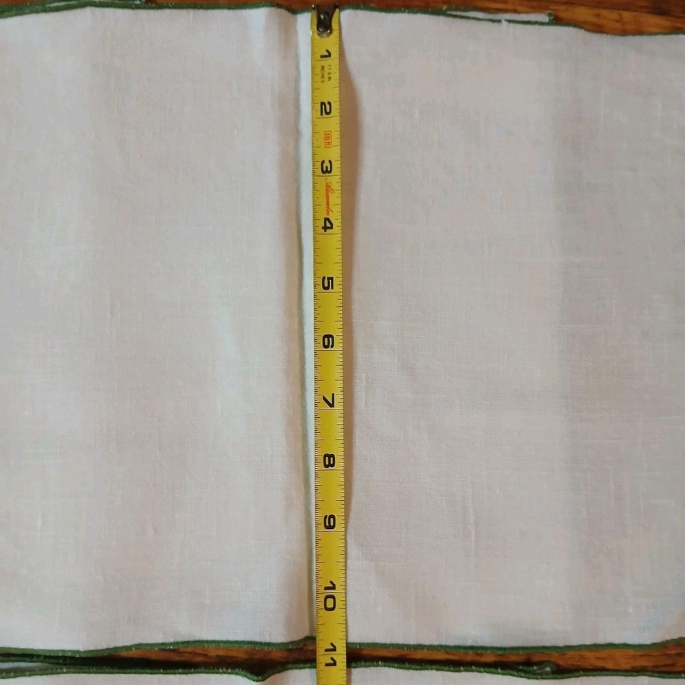 Vtg Linen Placemats Embroidered Butterfly Design Set of 8 16'' x 11'' W/Napkins - Picture 8 of 15